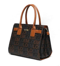 Load image into Gallery viewer, LOEM signature shoulder Bag handbag brown pockets monogram designer inspired
