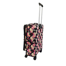 Load image into Gallery viewer, Betty Boop 3pcs Set canvas Luggage 4 pairs rolling Spinning Wheels black pink
