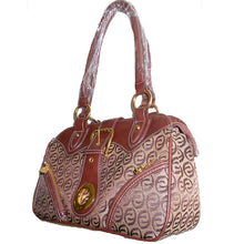 Load image into Gallery viewer, Brown Canvas Satchel Handbag Bag signature Pockets Purse Designer Inspired
