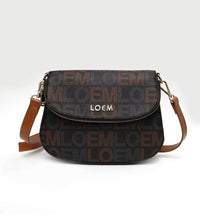 Load image into Gallery viewer, LOEM white crossbody shoulder Bag messenger handbag signature flap over pockets
